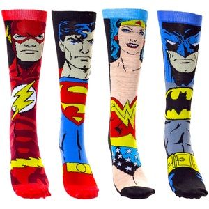 Justice league novelty crew socks 4 pack